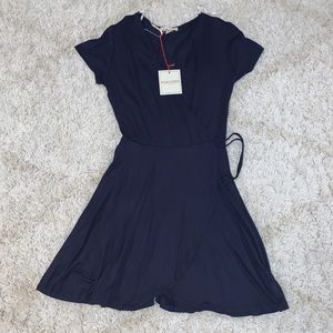 Navy Wrap Dress NEW WITH TAGS